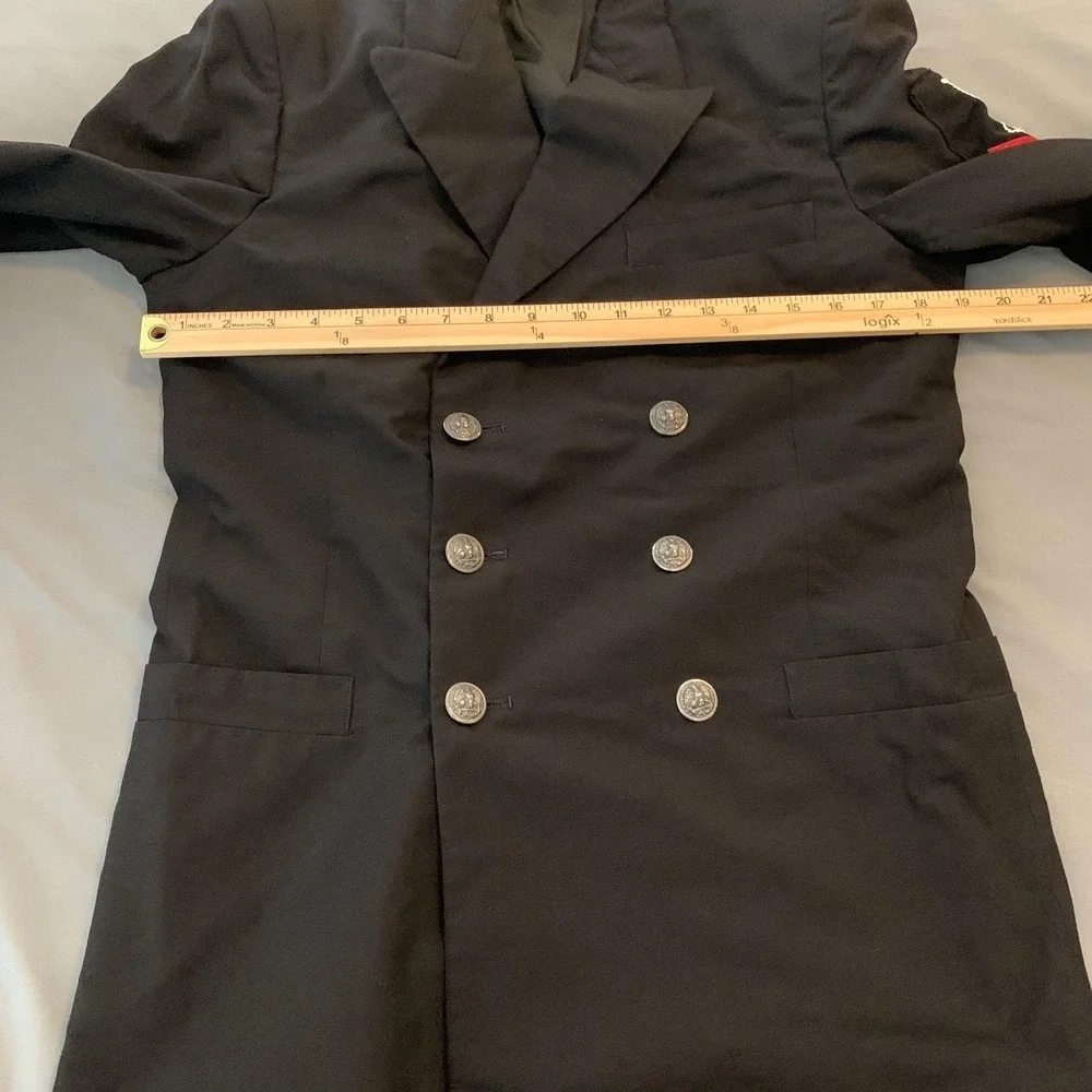 Vintage South Jersey Clothing Co Suit Jacket Mens Small Black Navy Dress Uniform